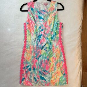 Lilly Pulitzer Sparkling Sands Mila Sleeveless Shift Dress 4 floral tropical